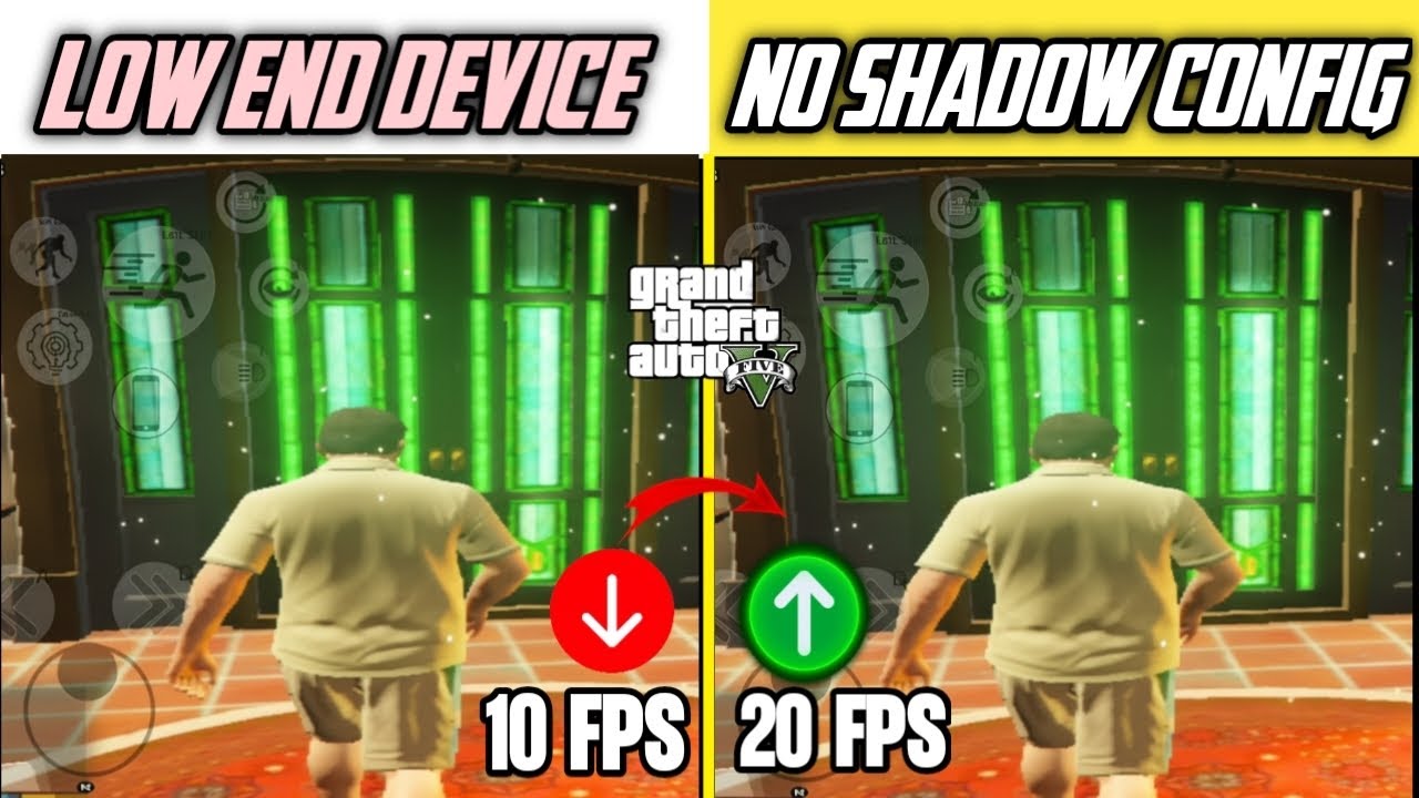GTA 5 NO SHADOW CONFIG SETTINGS FOR LOW END DEVICE || FPS Increased Winlator bionic ludashi.