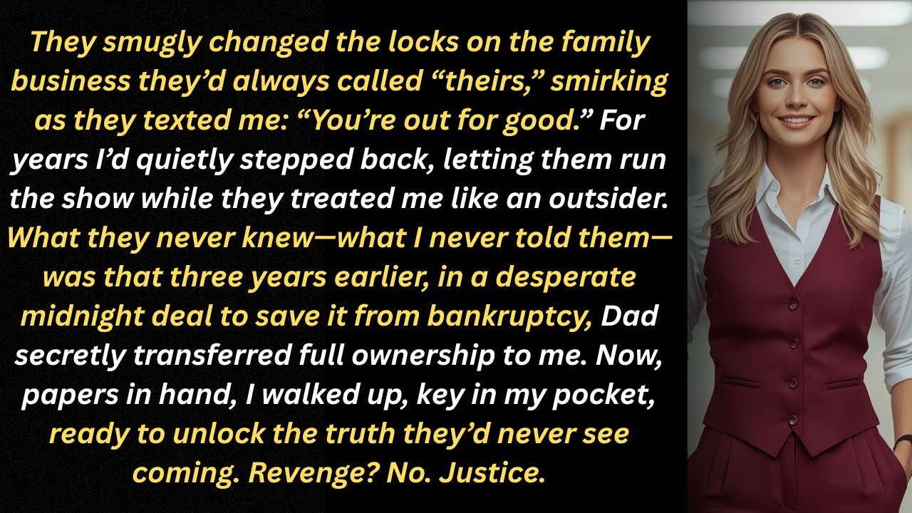 They Changed the Locks on “Their” Family Business — Turns Out I Owned It for Three Years