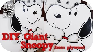 Make unique Giant cutouts from plywood! This snoopy tutorial is super easy to follow with just a few tools on hand! For more detailed 