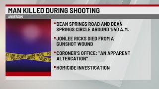 Coroner: Fight leads to shooting, kills 1 in Anderson Co.