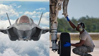 How they change the wheels on the F-35 fighter jet?