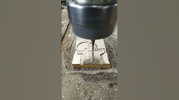 machining a leather embossing die. #cnc #cncmachining #embossing #brass