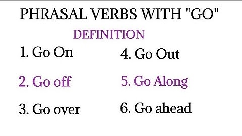 Phrasal verbs "Go" || Go on, Go off, Go over || #spokenenglish