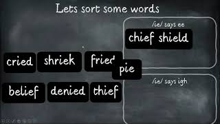 Phase 5b - Alternative Pronunciation ie lesson