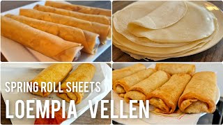 Loempia vellen maken snel recept|How to make spring roll sheets recipe|