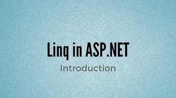 Linq in Asp.Net Introduction to Linq