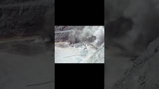 Blasting of the Presplit holes| Blasting in open pit mine.