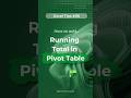 How to Add Running Total in Pivot Table | Excel Tips #Shorts