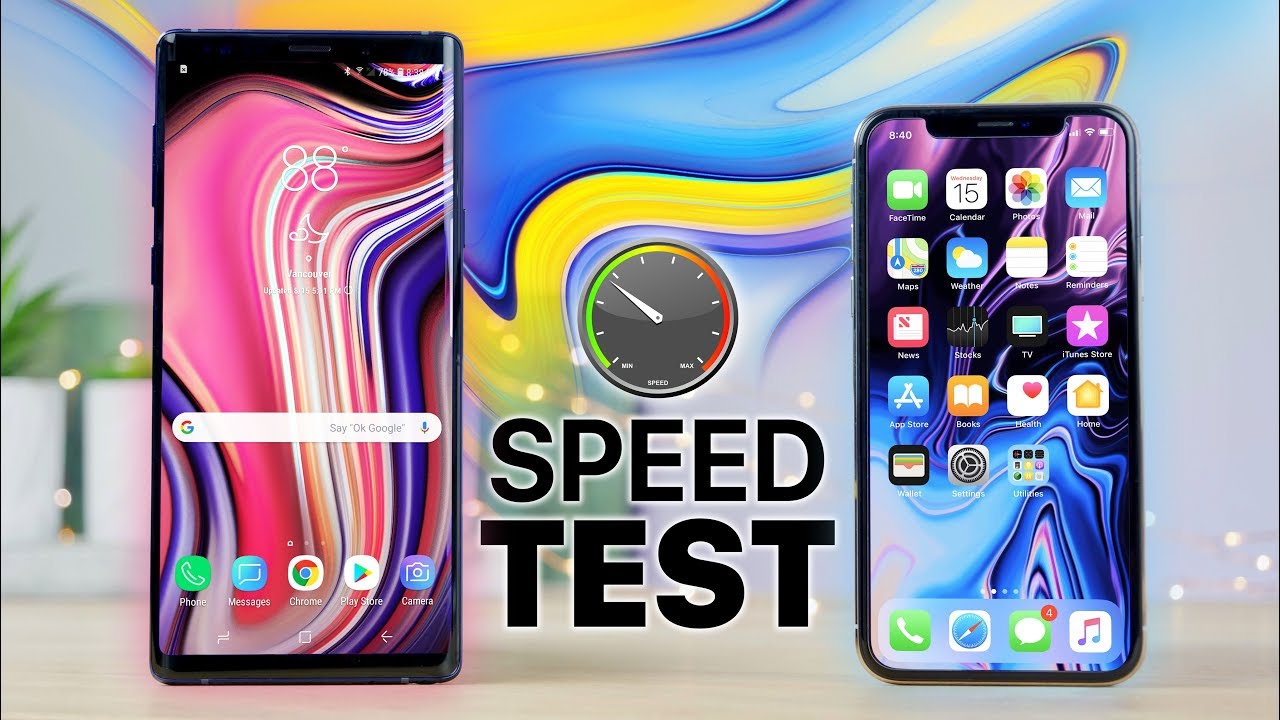 Samsung Galaxy Note 9 y iPhone X - ¡Prueba de velocidad!