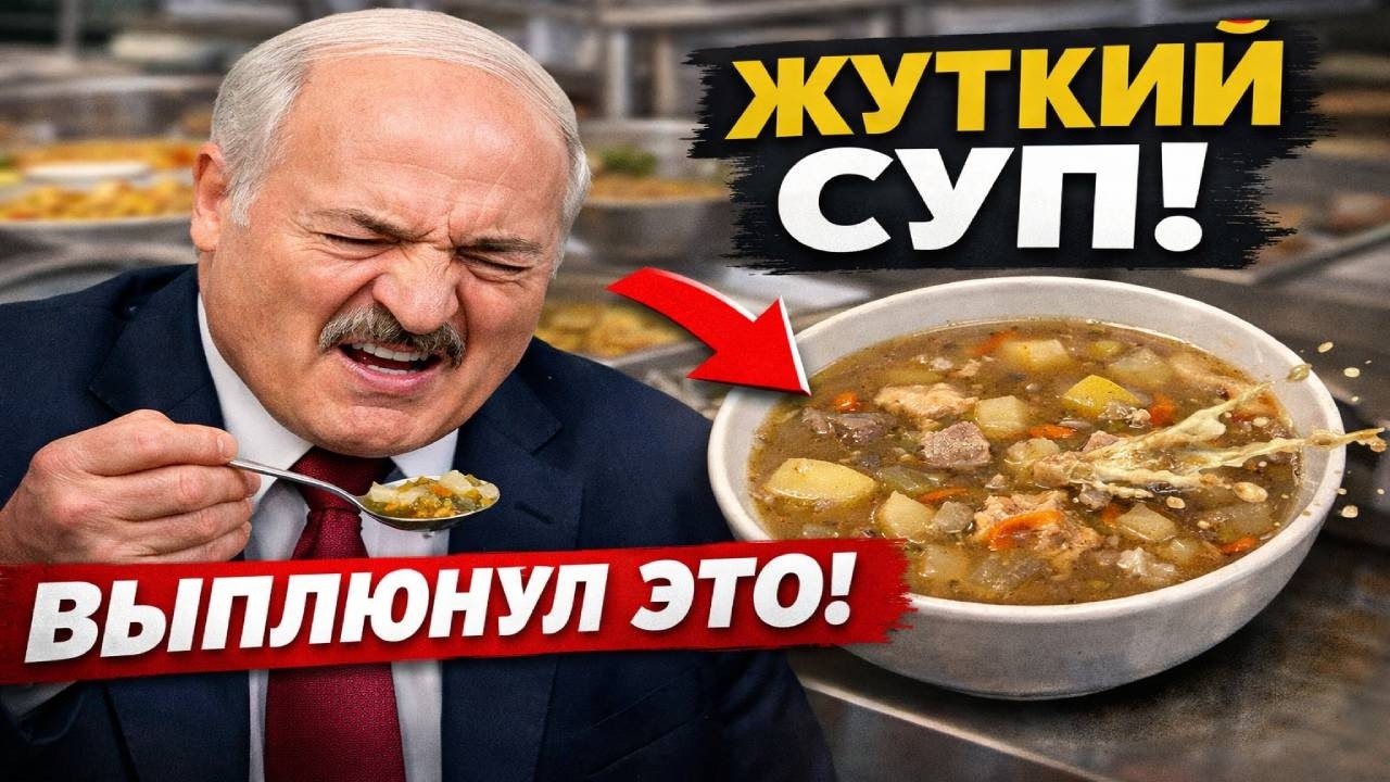 «Суп в столовой — помои!» — Лукашенко попробовал и выплюнул с криком