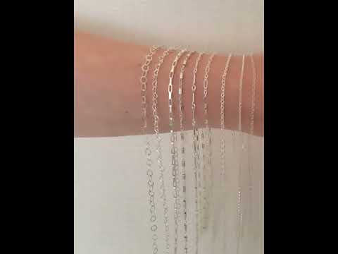 Sterling Silver Unfinished Necklace Chains, 10 Style options