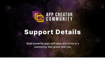 Adding Support Details in Your App of App creator community
