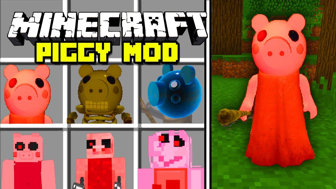 Minecraft PIGGY MOD / PIGGY HORROR GAME AND SCARY MONSTERS! Minecraft
