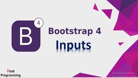 Bootstrap 4 Tutorial - Inputs