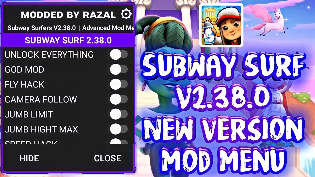 Subway Surfers v2.38.0 Mega Mod Menu (29 Features) (updated) Mod apk