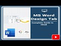 MS Word part 5 🖥️ MS Word Design Tab | Complete Guide in Hindi