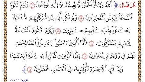 احلي صوت تلاوة سورة الروم ويوم تقوم الساعة يبلس المجرمون#تيك_توك