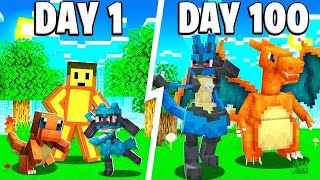 I Spent 100 DAYS in the NEW POKÉMON Minecraft Mod Against my Rival! (Duos Cobblemon)