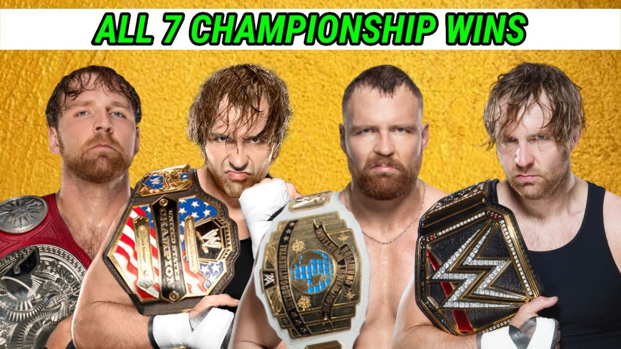 DEAN AMBROSE ALL CHAMPIONSHIP WINS - YouTube
