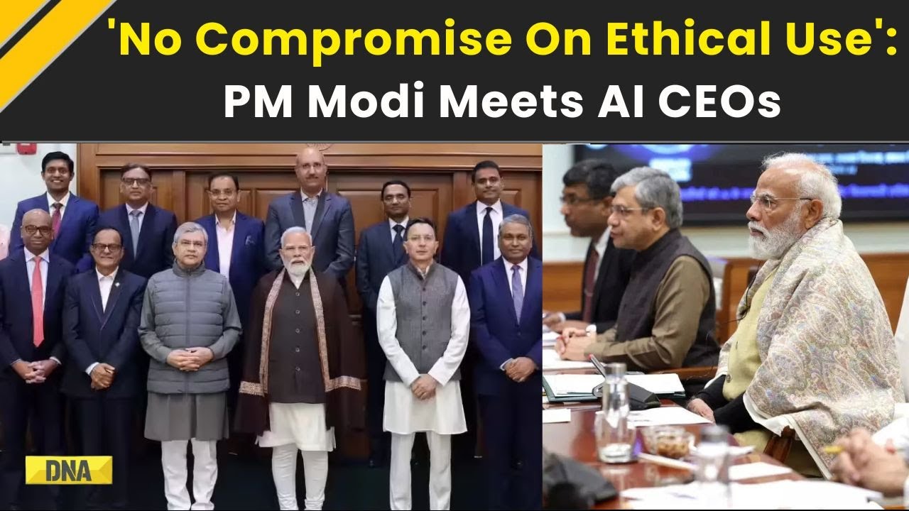 PM Modi News: PM Modi Stresses Ethical AI Use In Meeting With Global Tech CEOs