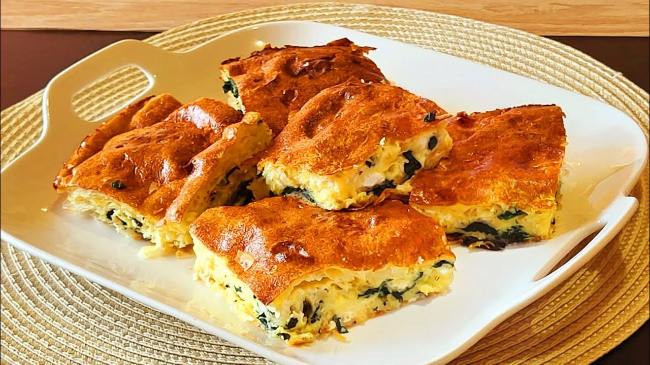 Баница със спанак и сирене! Мека, пухкава и вкусна!