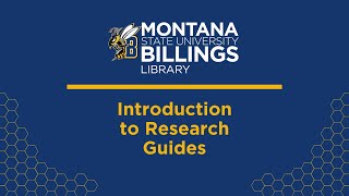 Introduction to Research Guides