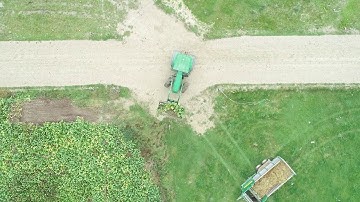 Drone view of Rata Fodder Beet Bucket in action