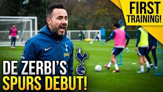 ⚽🔰 Roberto De Zerbi's First Training Session Tottenham Hotspur