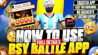 RSY BATTLE App Full Guide | Free Fire Earn Money & Custom Match screenshot 5