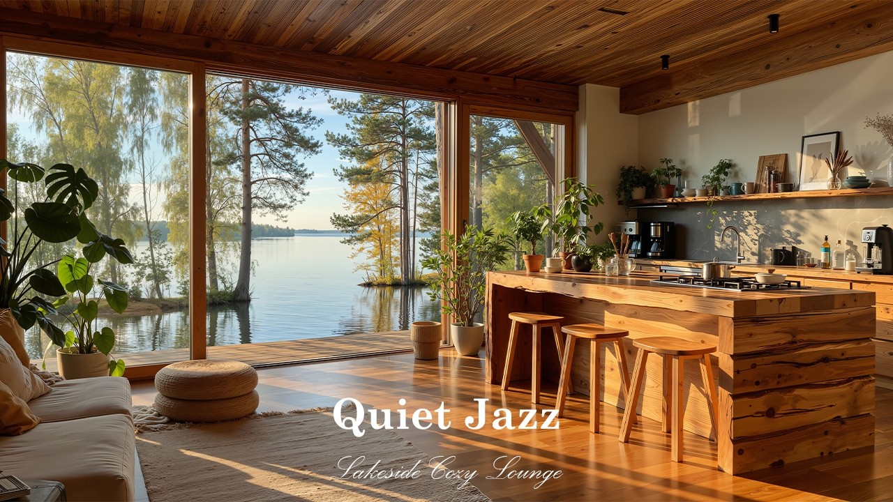 Тихий Джаз В Уютном Лаунже У Озера | Солнечная Атмосфера И Нежные Джазовые Мелодии Для Освежения ...