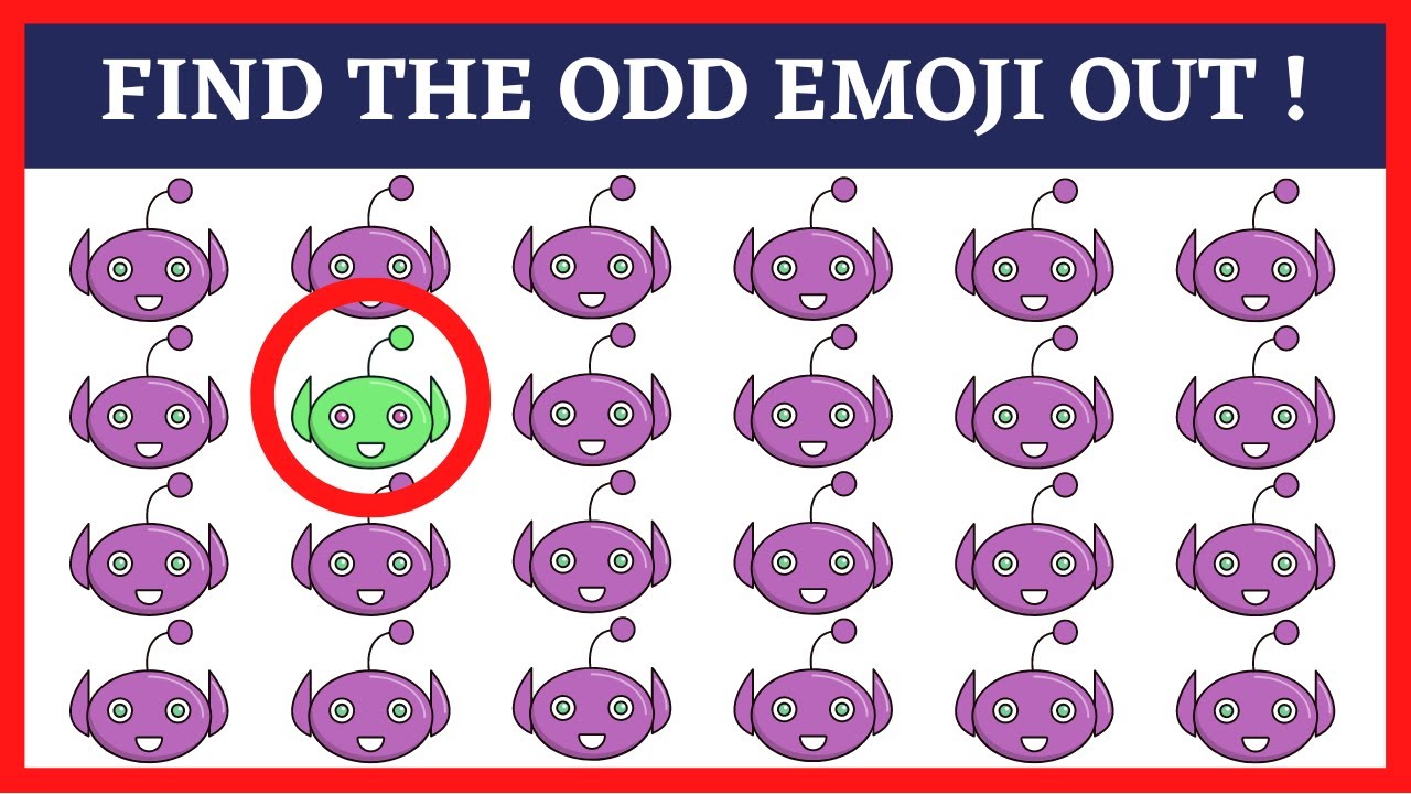 Find The Odd Emoji Out 20 Riddles With Answer Find The Hidden