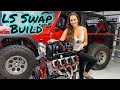 The Junkyard LS Isn't so JUNKY!! Jeep LS Swap Engine Assembly & Sensors for Gauges