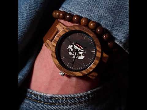 Vidéo : Montre Bois Squelette - Dark Engraved