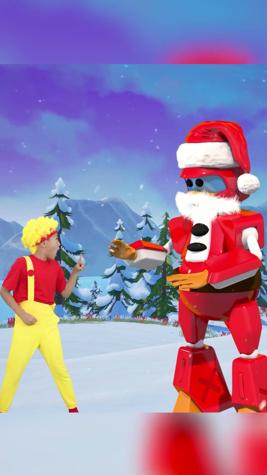 Robot Santa's Christmas Gifts With Mini DB | D Billions #shorts #db