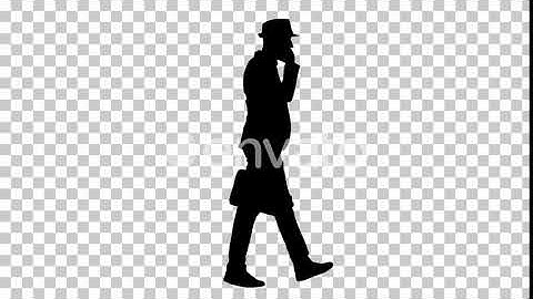 Silhouette man walking, Alpha Channel | Motion Graphics - Envato elements