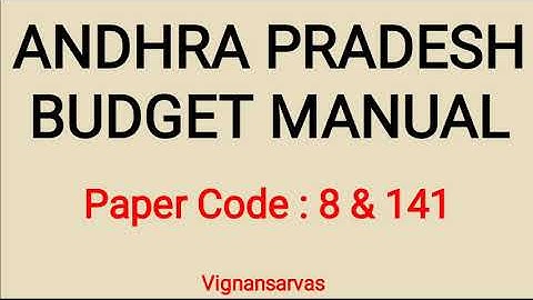 Budget Manual Part - 1 /vignansarvas / Departmental Tests / DARLANKA SIVARAMU