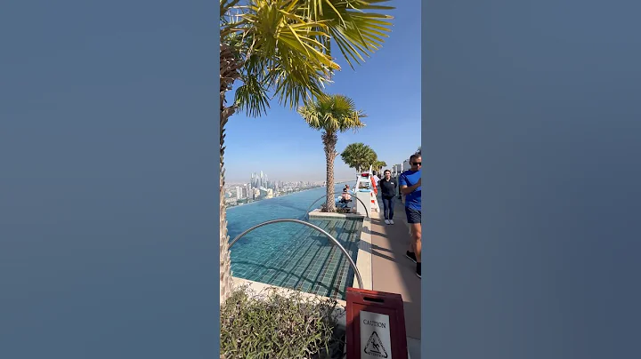 Highest infinity pool in the world #travel #dubai