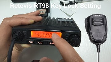 How to set the key lock of Retevis RT98 Mini Compact Mobile Radio