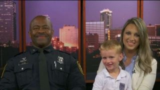 Child hugging police officer goes viral