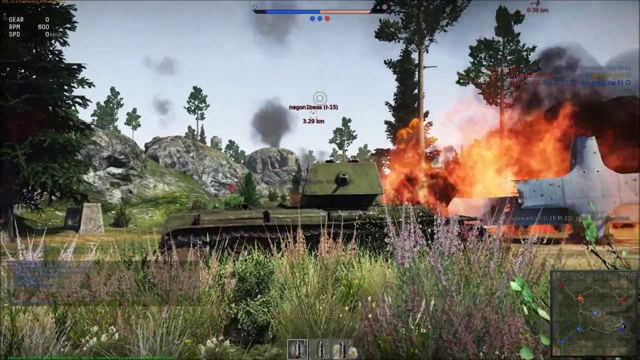 War Thunder Tanks - first plane shot by tank