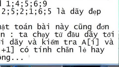 Dãy số đẹp trong Pascal