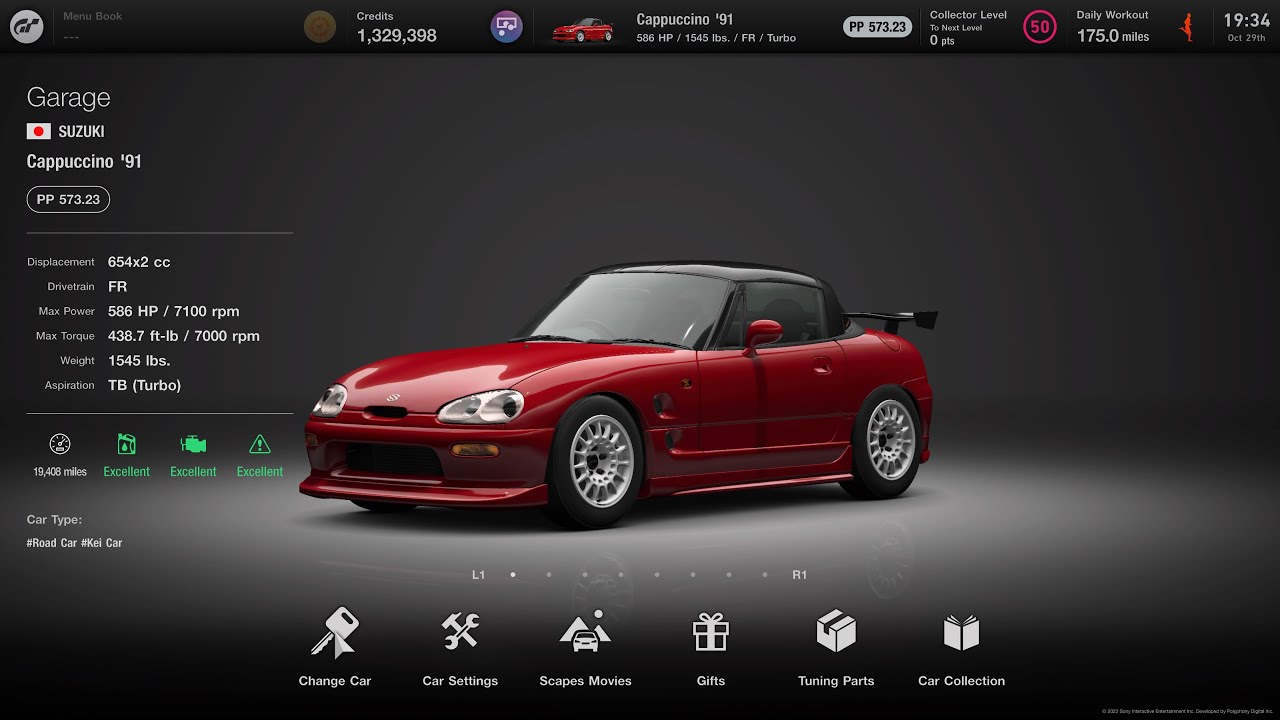 Gran Turismo 7] Cappuccino'91 13b rotary swap rain tune - YouTube