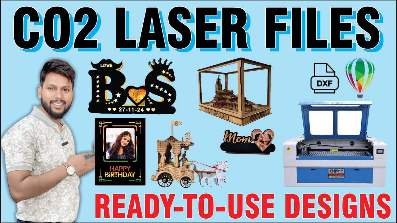 CO2 Laser Cutting Files | DXF DCR SVG Designs | Download & Use - YouTube
