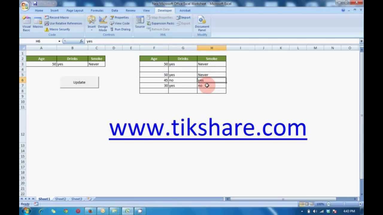 How to Create a simple Database in MS Excel to store data