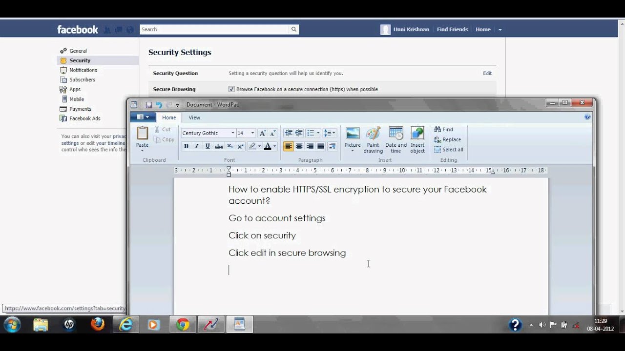 How To Enable Secure HTTPS Or SSL In Facebook? - YouTube
