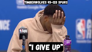 Anthony Edwards IN TEARS after BLOWOUT Loss - Post Game Interview - Timberwolves vs Spurs - Game 2  screenshot 1