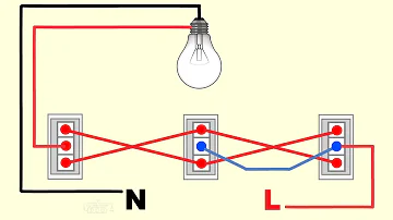 1 bulb 3 switches diagram @JrElectricSchool