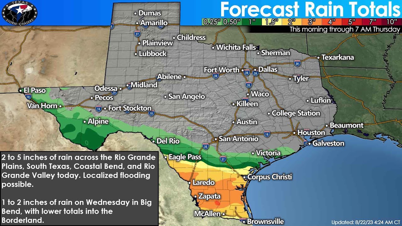 Tropical Storm Harold bringing heavy rain to South Texas Today - YouTube