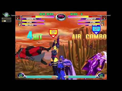 MvC2: Espartaco - Magneto Interrupts Forced Roll Crossup with cr LK combo to Snapback .:10.9.25:.