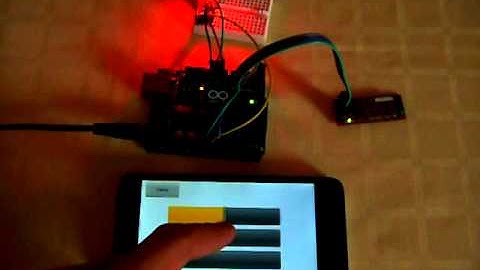 Arduino Bluetooth RGB LED controlled from Android phone with RoboRemo app